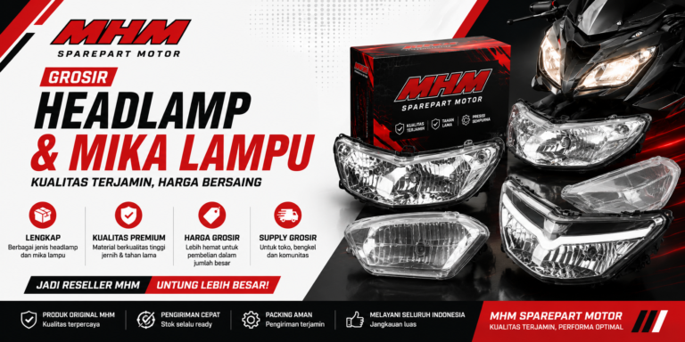 Grosir Mika Lampu Depan MHM Sparepart Motor Indonesia